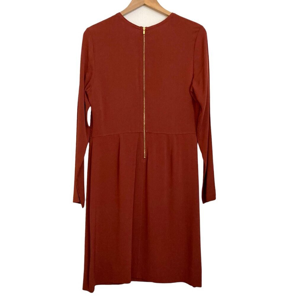 DIANE VON FURSTENBERG Kimian Silk Pintucked Keyhole Dress - Picture 10 of 11